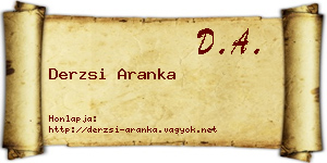 Derzsi Aranka névjegykártya